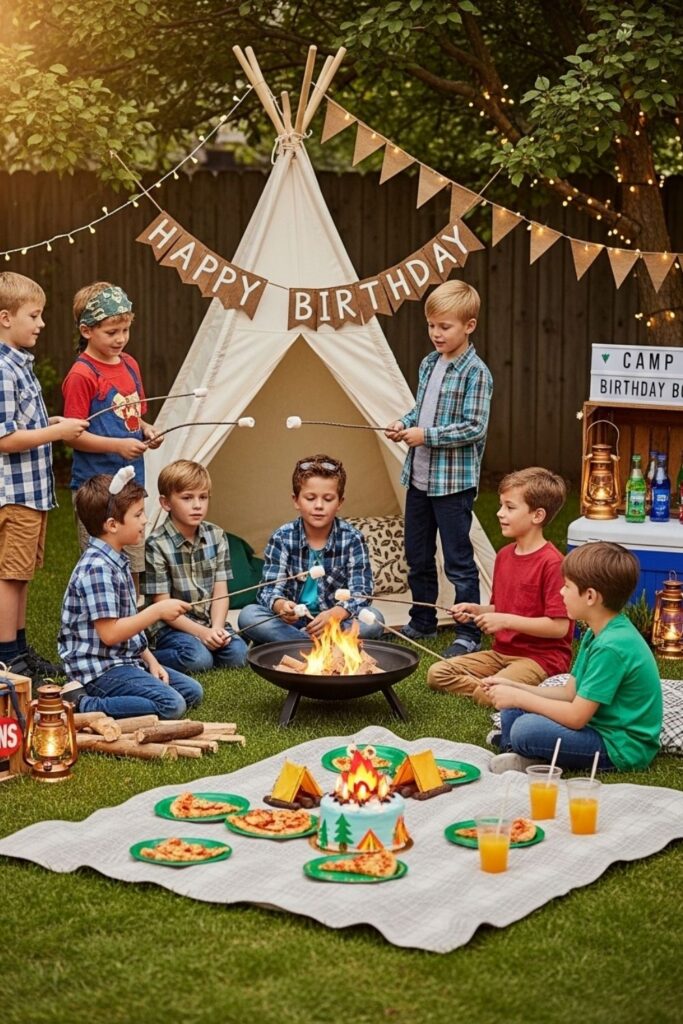Birthday Party Ideas for Boys - Backyard Camping