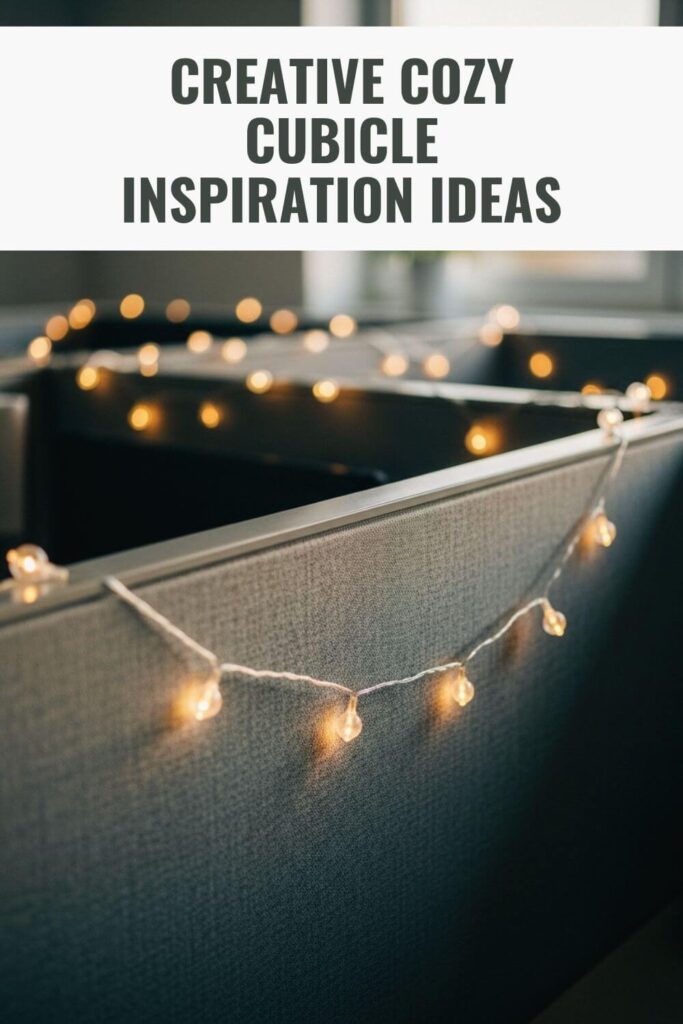 Hang String Lights Around the Cubicle