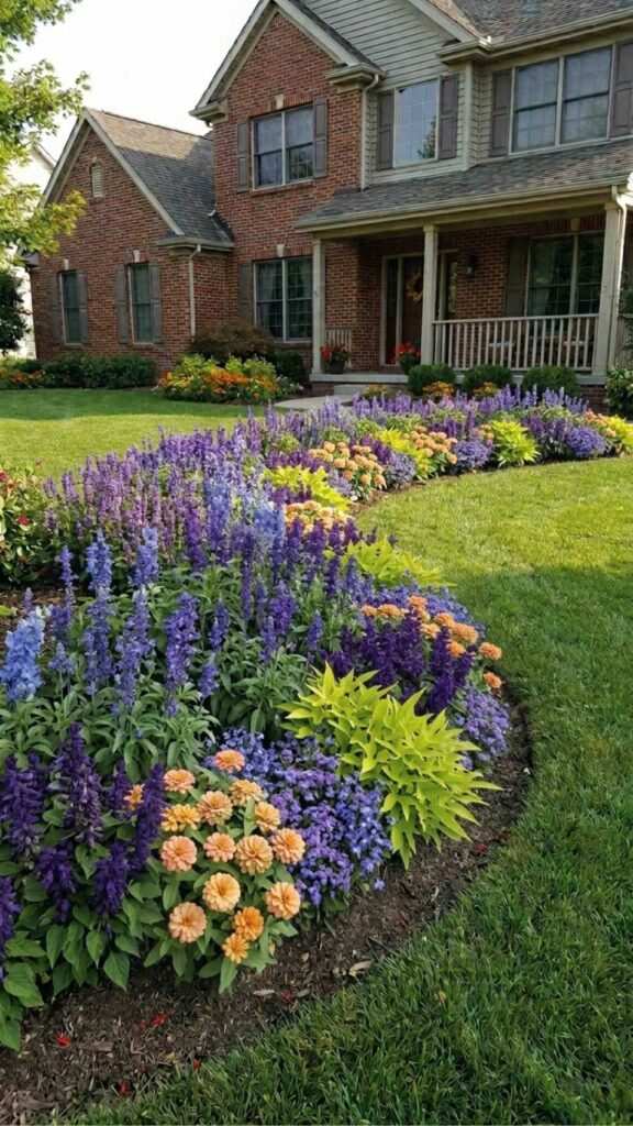 Color-Themed Flower Beds for Visual Impact