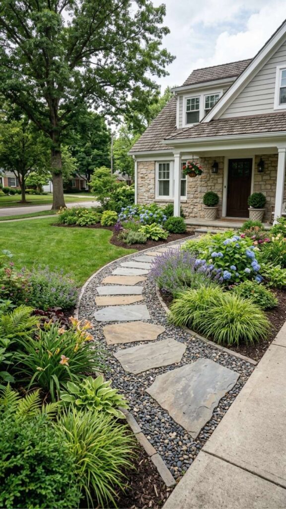 Decorative Pathway with Stepping Stones