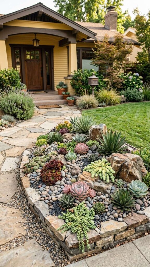 Mini Rock Garden with Succulents